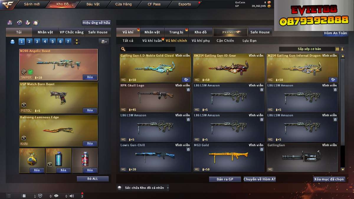 shop acc cf uy tin gia re